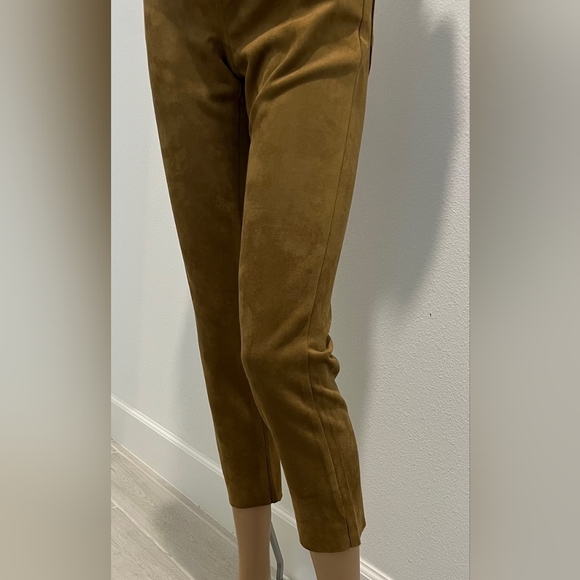 Banana Republic Faux Suede High Rise Cropped Pants Size 2/26P NWT - Picture 3 of 15